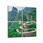 Olla 13332K4 Doğa / Manzara Görseli Kare 4'lü Kanvas Tablo (Ölçü: 65X65)