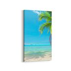 Olla 16461DD Kumsal / Sahil Görseli Dikey Dar Kanvas Tablo (Ölçü: 40X80)