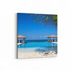 Olla 16573K Kumsal / Sahil Görseli Kare Kanvas Tablo (Ölçü: 60X60)