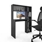 Berlin Ofis Masası - Raflı Çalışma Masası - Antrasit 