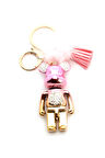 Ayıcık Altın Pembe Anahtarlık