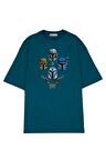 Unisex Oversize T-shirt The Mandalorian Helmet Collage