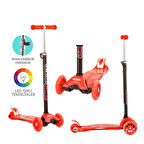 Kız Erkek Çocuk Oyuncak Torutoys Kırmızı Twist Işıklı Scooter Kırmızı Kız Erkek Çocuk Oyuncak Eğitic