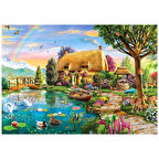 Kız Erkek Çocuk Oyuncak KS Lakeside Cottage 2000 Parça Puzzle Kız Erkek Çocuk Oyuncak Eğitici Eğlenc