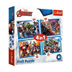 Kız Erkek Çocuk Oyuncak PUZZLE-34386 The Avengers 4IN1 Puzzle Kız Erkek Çocuk Oyuncak Eğitici Eğlenc
