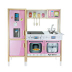 Kız Erkek Çocuk Oyuncak T1013 Ahşap Buzdolaplı Mutfak Pembe Kız Erkek Çocuk Oyuncak Eğitici Eğlencel