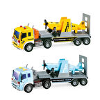 Kız Erkek Çocuk Oyuncak 1:16 Sürtmeli Sesli Işıklı Uçak Taşıyan Tır Kız Erkek Çocuk Oyuncak Eğitici