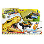 Kız Erkek Çocuk Oyuncak Express Wheels 16 Parça T-Rex Araç ve Yol Oyun Seti Kız Erkek Çocuk Oyuncak