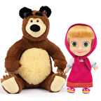 Kız Erkek Çocuk Oyuncak Masha ile Koca Ayı 20cm Peluş 12cm Bebek MHA21000 Kız Erkek Çocuk Oyuncak Eğ