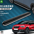 S-Dizayn Opel Crossland X Diamond Krom Yan Basamak 173 Cm 2017 Üzeri A+ Kalite