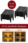 Çiftli Ayakkabı Rampası 10' Lu Siyah
