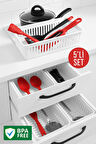 5'li Çekmece İçi Kaşıklık Sepet Organizer