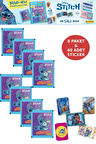 8 Paket Stitch Panini Süper ScrapBook Çıkartma 40 Adet Sticker