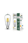 STB64 4.8W E27 LED Ampul Clear Beyaz Işık 600lm  5Lİ