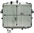 Oris BHY086026 Motor Su Radyatörü H100 Kamyonet 2004-(445x580x26) 253104F210