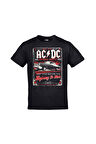 Unisex Siyah Ac Dc Speed Shop T-Shirt