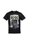 Unisex Siyah Ac Dc In Rock We Trust Baskılı Tshirt
