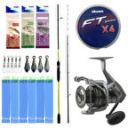 Yek Outdoor Hazır Tekne Oltası Seti Okuma Orata Squid Spin 180cm 100-200gr 2 Parça Tekne Kamışı&Okuma Tomcat 8000 6+1bb Olta Makinesi