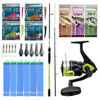 Yek Outdoor Hazır Tekne Oltası Seti Okuma Orata Squid Spin 180cm 100-200gr 2 Parça Tekne Kamışı&Okuma Fin Chaser X FNX-60NG 1BB Olta Makinesi