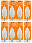 (8 Adet) Osaka 6W (50W) Günışığı (4000K) E14 Duylu (İnce Duy) Led Mum Ampul