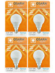 (4 Adet) Osaka 7W (50W) Beyaz Işık E14 Duylu (İnce Duy) Led Mini Ampul