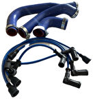 Slx Radyatör Hortumu Termostat Hortumu Silikon Mavi+Buji Kablosu