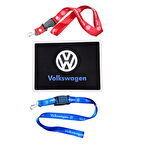 Volkswagen Anahtarlıklı Oto Ayna Askısı Ikili Set | Torpido Üstü Kaydırmaz Ped