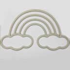 Plastik Makrome Ve Kapı Süsü Aparatı Gökkuşagı Bulutlu