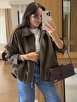 Prifaldi Premium Oversize Süet Bomber Ceket