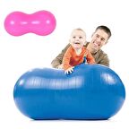 Leyaton Fıstık Şeklinde 90 Cm X 45 Cm Pembe Pilates Topu