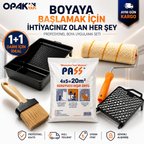 1+1 Daire Boya Başlangıç Seti – Boyaya Başlamak İçin İhtiyacınız Olan Her Şey Evinizi boyamaya başlamadan önce ihtiyaç duyacağınız temel boya ekipmanlarını tek pakette bir araya getiren 1+1 Daire Boya Başlangıç Seti, hem profesyonel ustalar hem de ke