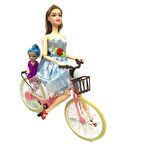 Oyuncak Bebek Bisikletli Alissa Bebek 13 Parça