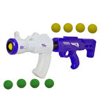 Oyuncak Tüfek Top Atan 50 Cm 8 Adet Mini Top Mavi