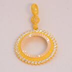 ÖZDEN KUYUMCUSU ALTIN ÇERÇEVELİ ÇEYREK ALTINLIK KOLYE UCU