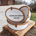 3 lü hasır sepet takımı organizer saklama kutusu hediyelik düzenleyici el emeği handmade dekoratif sepet