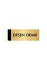 Metal Yönlendirme Levhası, Departman Kapı Isimliği Desen Odası 7X20 Cm Altın Renk