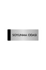 Metal Yönlendirme Levhası, Departman Kapı Isimliği Soyunma Odası 5x20 Cm Gümüş Renk
