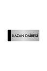 Metal Yönlendirme Levhası, Departman Kapı Isimliği Kazan Dairesi 7X20 Cm Gümüş Renk