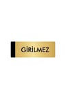 Metal Yönlendirme Levhası, Departman Kapı Isimliği Girilmez 5x20 Cm Altın Renk