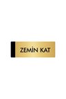 Metal Yönlendirme Levhası, Departman Kapı Isimliği Zemin Kat 5x20 Cm Altın Renk