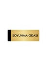 Metal Yönlendirme Levhası, Departman Kapı Isimliği Soyunma Odası 5x20 Cm Altın Renk