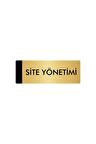 Metal Yönlendirme Levhası, Departman Kapı Isimliği Site Yönetimi 10X20 Cm Altın Renk