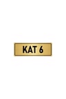 Metal Yönlendirme Levhası, Departman Kapı Isimliği Kat 6 5x20 Cm Altın Renk