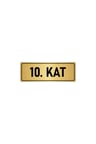 Metal Yönlendirme Levhası, Departman Kapı Isimliği 10. Kat 5x20 Cm Altın Renk