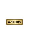 Metal Yönlendirme Levhası, Departman Kapı Isimliği Kayıt Odası 5x20 Cm Altın Renk