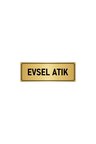Metal Yönlendirme Levhası, Departman Kapı Isimliği Evsel Atık 7x20 Cm Altın Renk