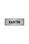 Metal Yönlendirme Levhası, Departman Kapı Isimliği Kantin 10x20 Cm Gümüş Renk