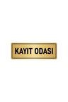 Metal Yönlendirme Levhası, Departman Kapı Isimliği Kayıt Odası 7x20 Cm Altın Renk