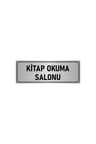 Metal Yönlendirme Levhası, Departman Kapı Isimliği Kitap Okuma Salonu 5x20 Cm Gümüş Renk