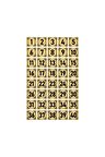 Metal Kapı Masa Dolap Numara Levhası 4x4cm Altın Renk 40 Adet (1…40)